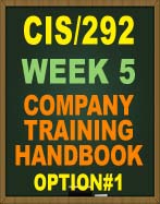 CIS292 COMPANY TRAINING HANDBOOK